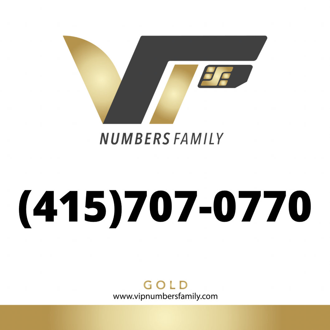 Gold VIP Number (415) 707-0770