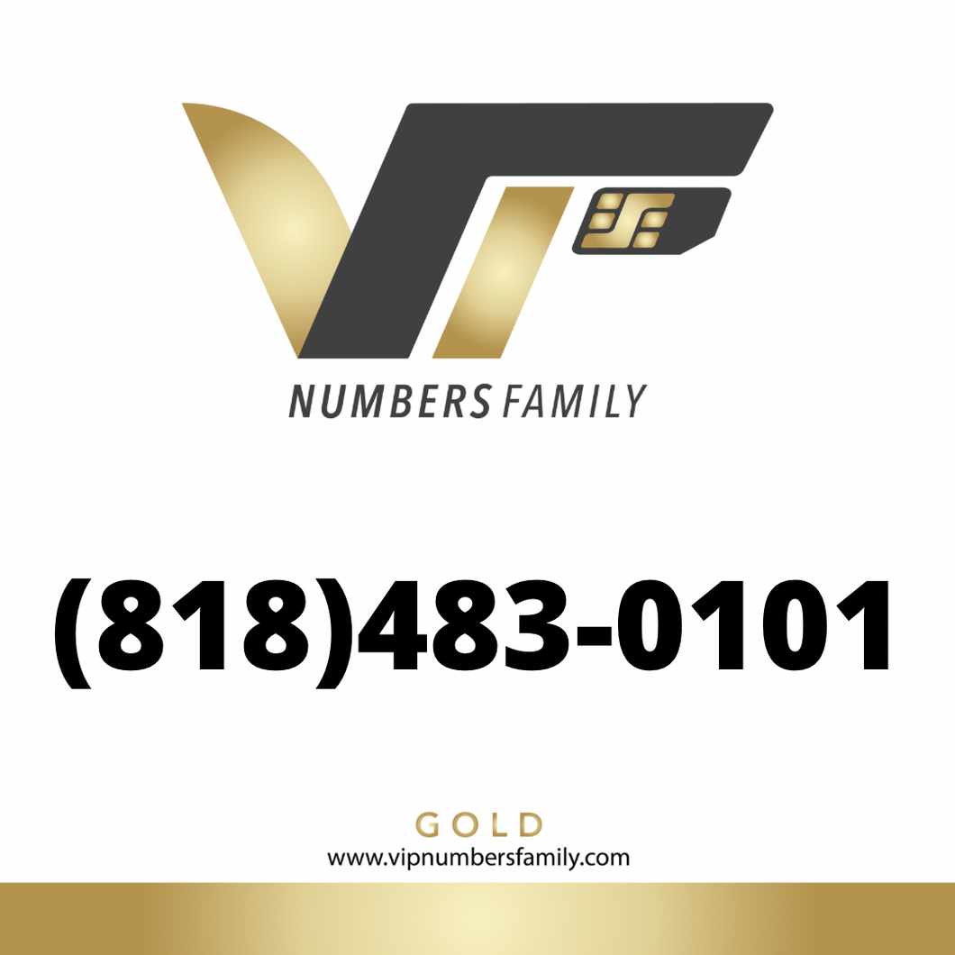 Gold VIP Number (818) 483-0101