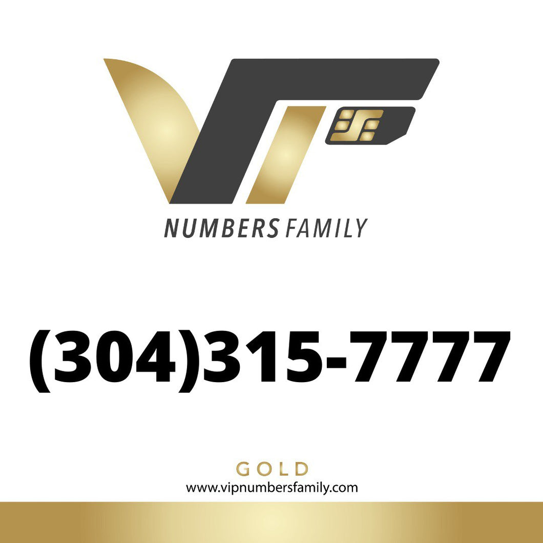 Gold VIP Number (304) 315-7777
