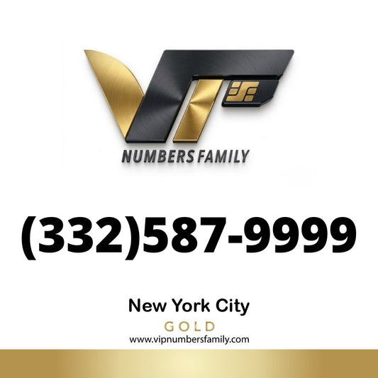 Gold VIP Number (332) 587-9999