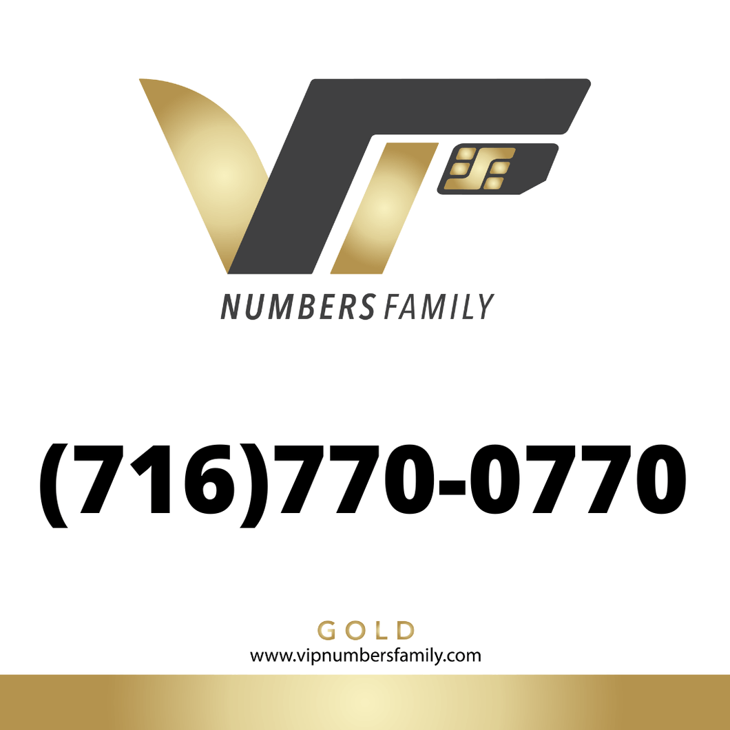 Gold VIP Number (716) 770-0770
