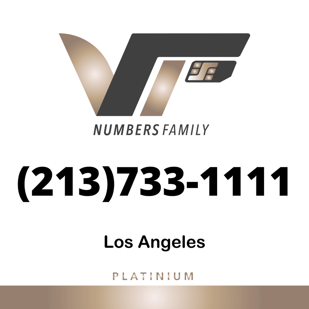 Platinum VIP Number (213) 733-1111