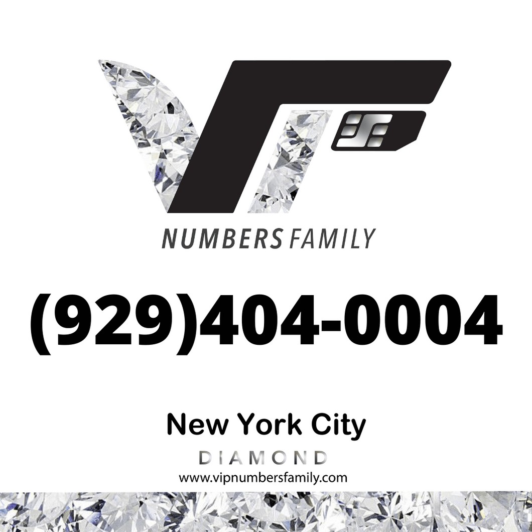 Diamond VIP Number (929) 404-0004