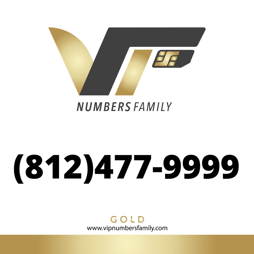 Gold VIP Number (812) 477-9999
