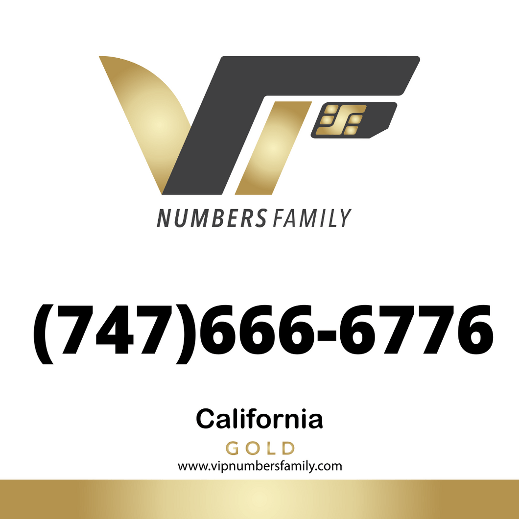Gold VIP Number (747) 666-6776