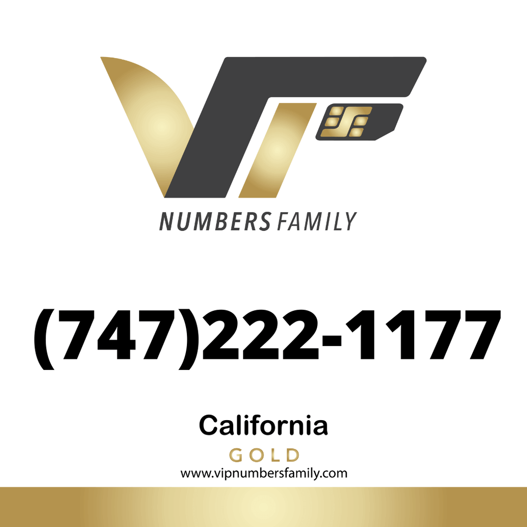 Gold VIP Number (747) 222-1177