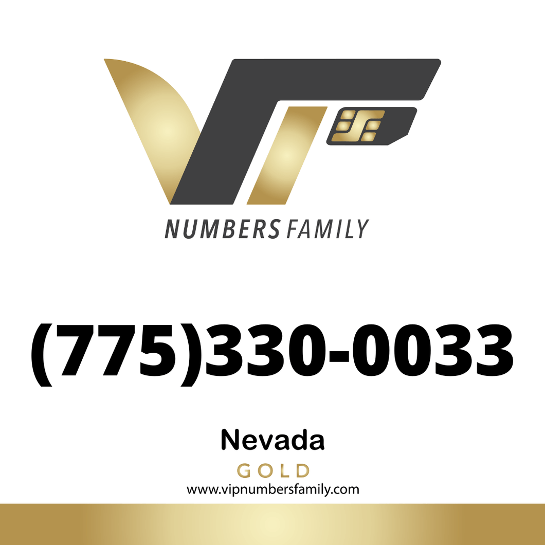 Gold VIP Number (775) 330-0033