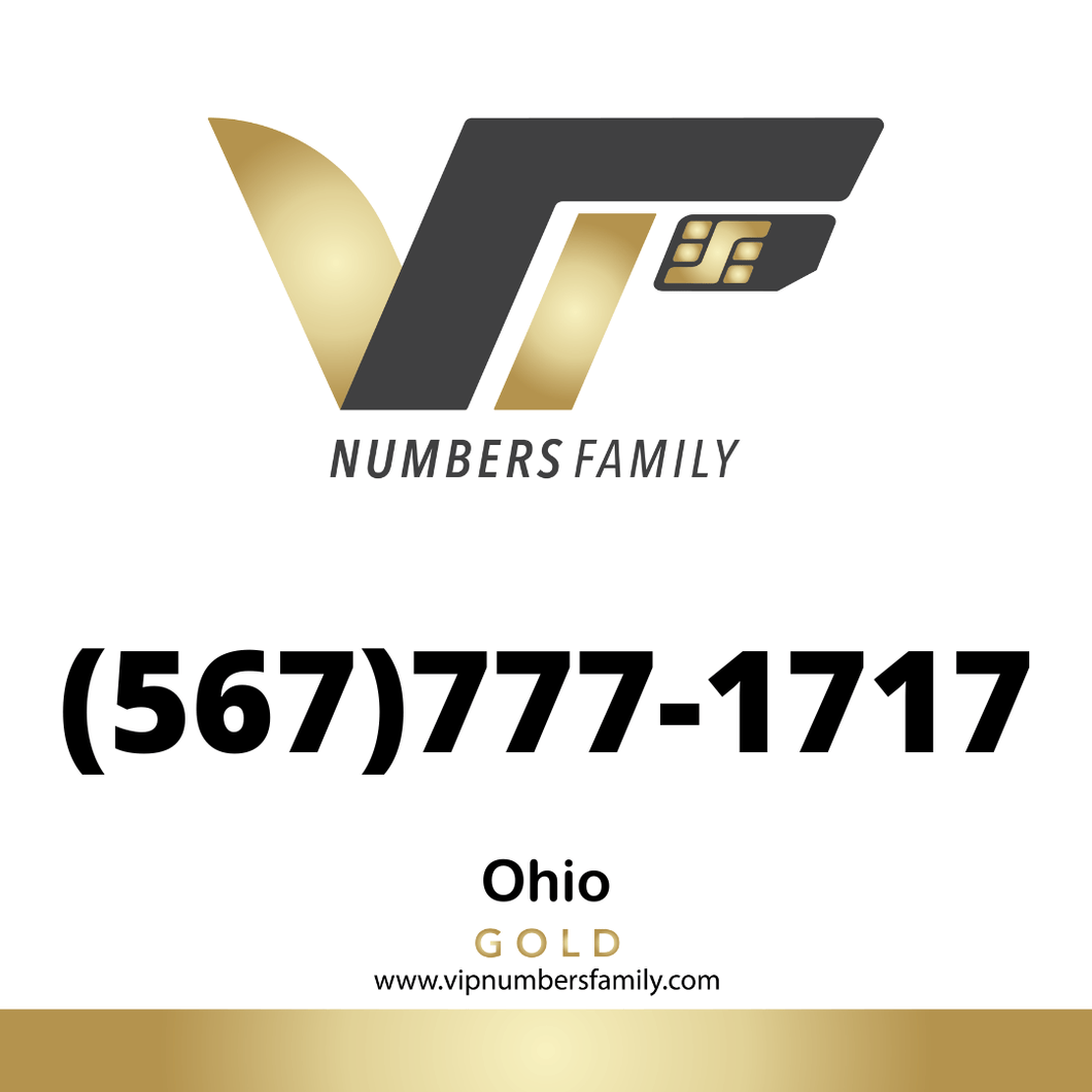 Gold  VIP Number (567) 777-1717