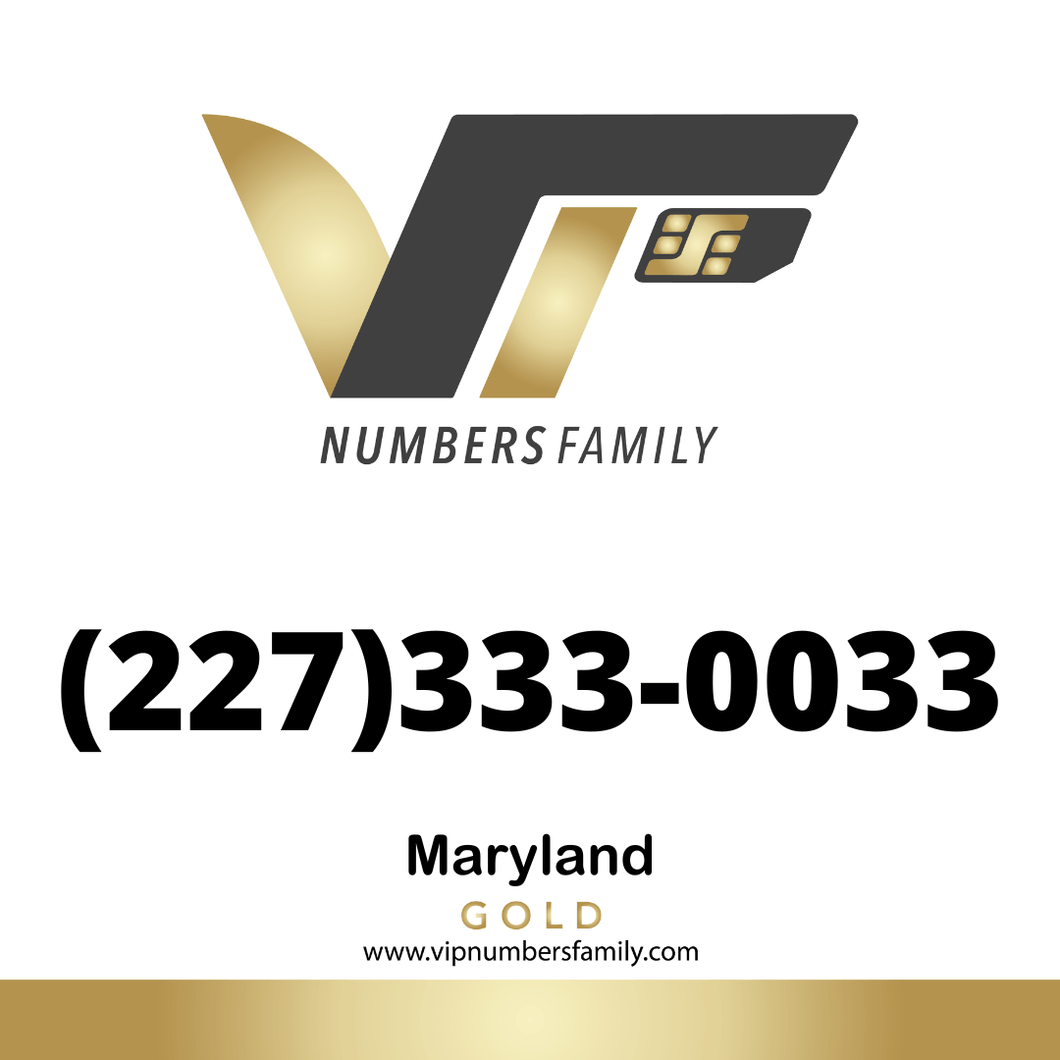 Gold VIP Number (227) 333-0033