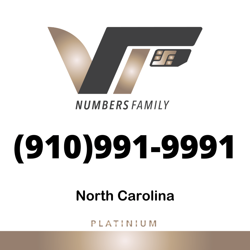 Platinum  VIP Number (910) 991-9991