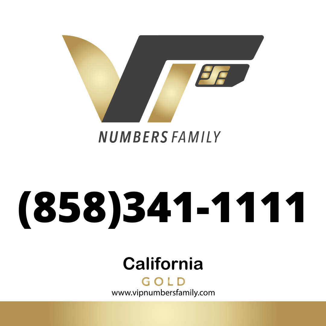 Gold VIP Number (858) 341-1111