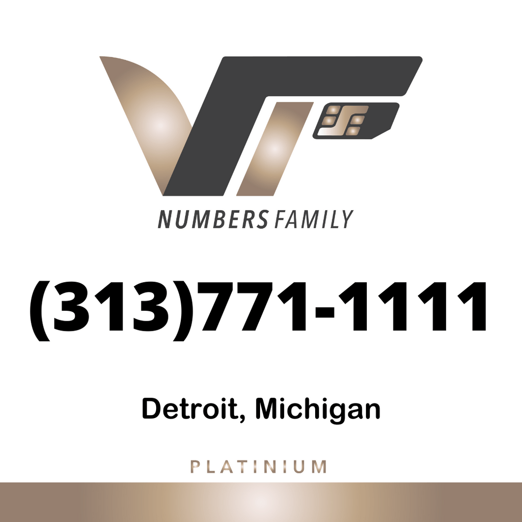 Platinum VIP Number (313) 771-1111