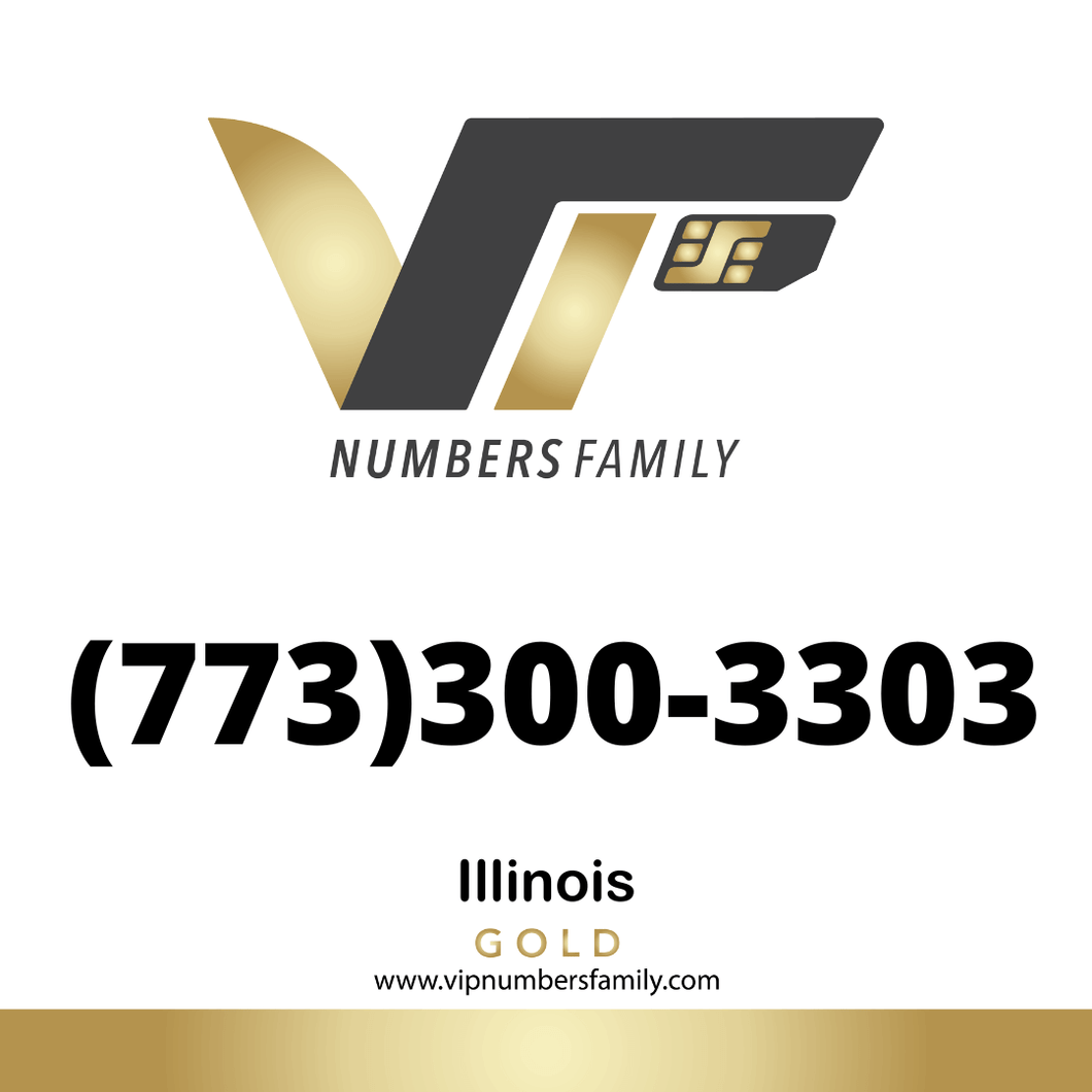 Gold VIP Number (773) 300-3303