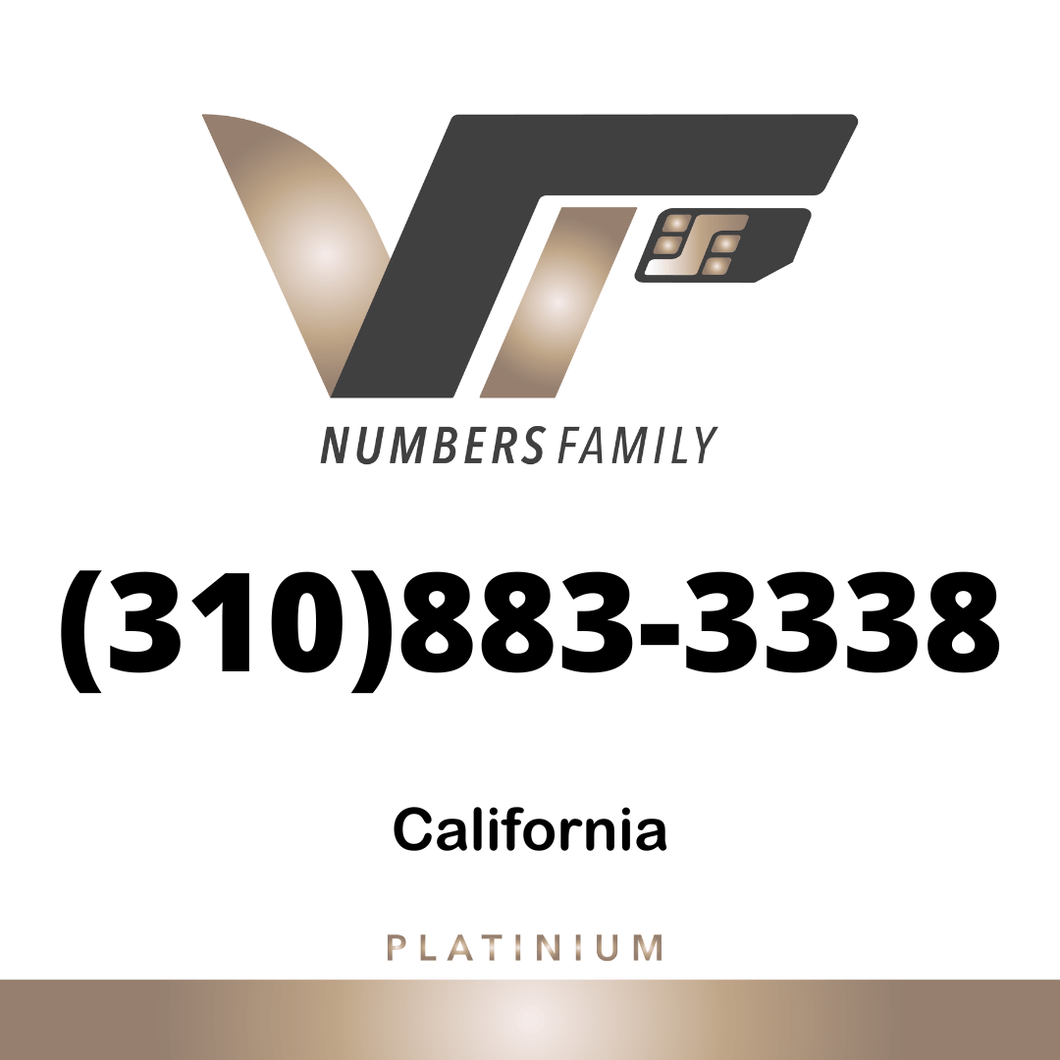 Platinum VIP Number (310) 883-3338