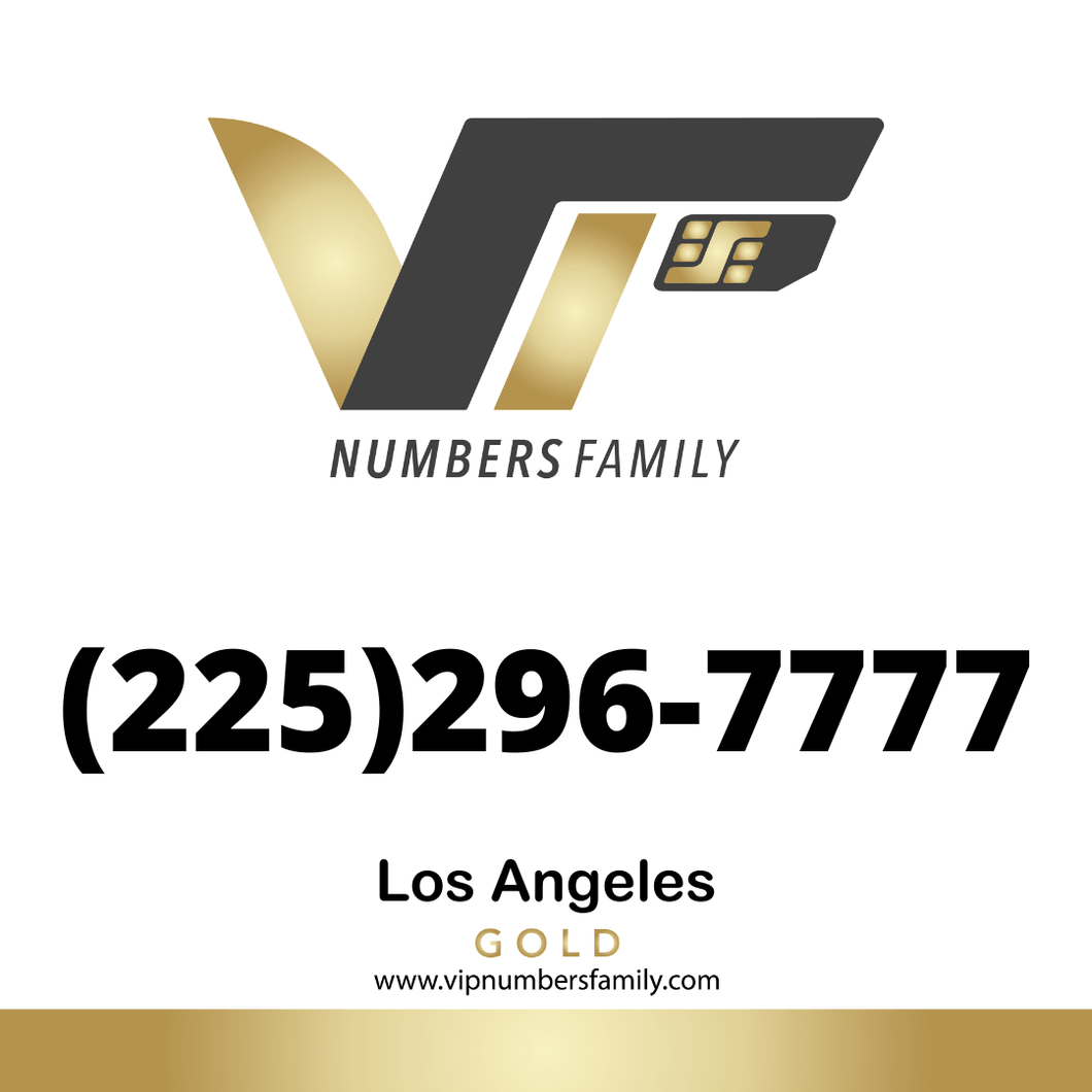 Gold VIP Number (225) 296-7777