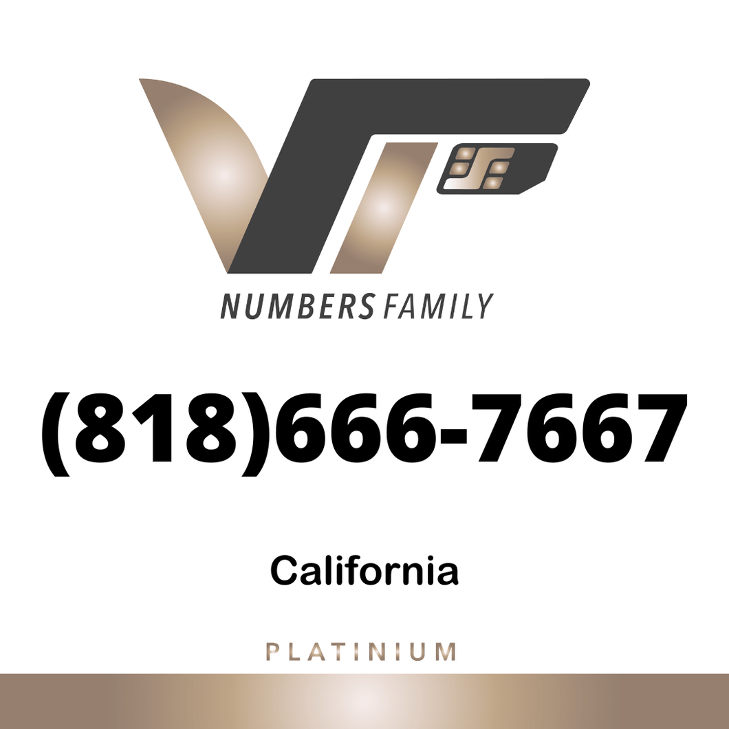 Platinum VIP Number (818) 666-7667