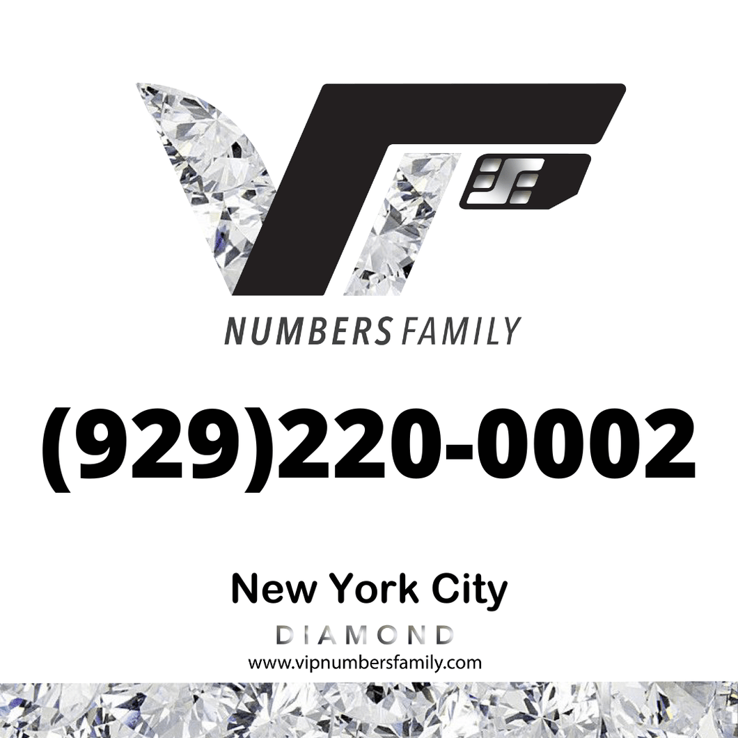 Diamond VIP Number (929) 220-0002