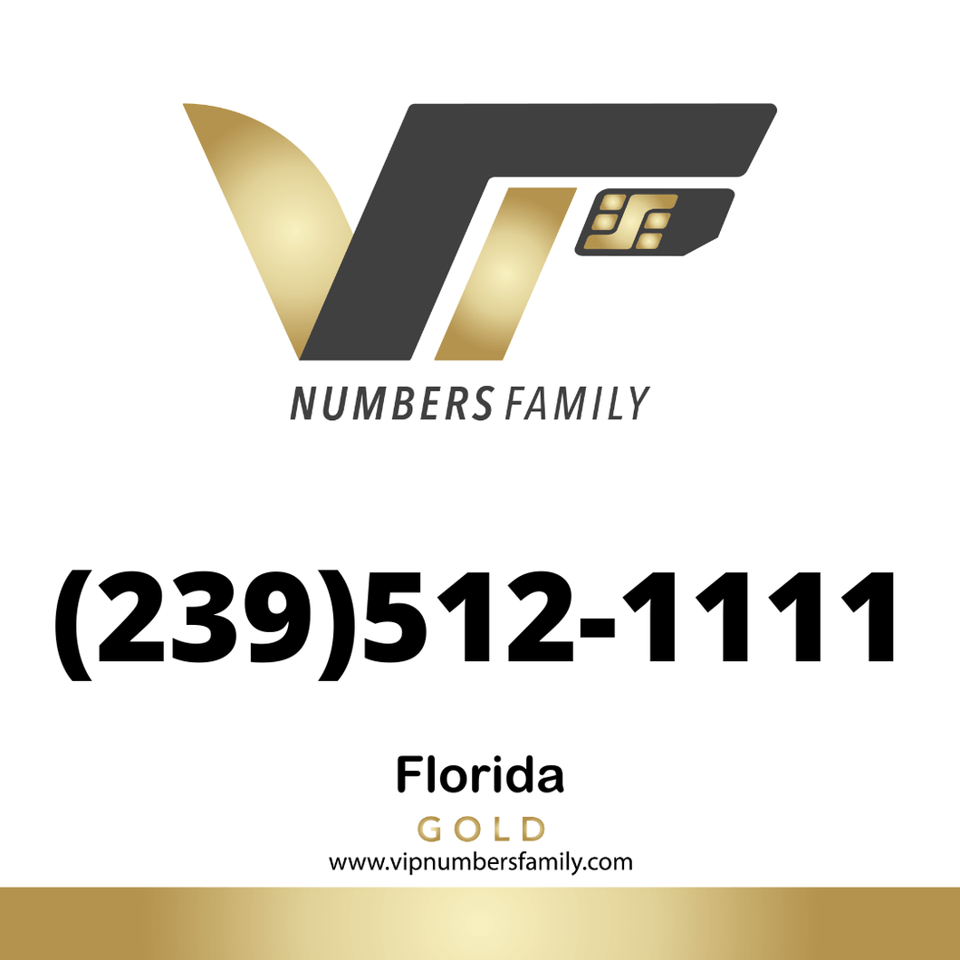 Gold VIP Number (239) 512-1111