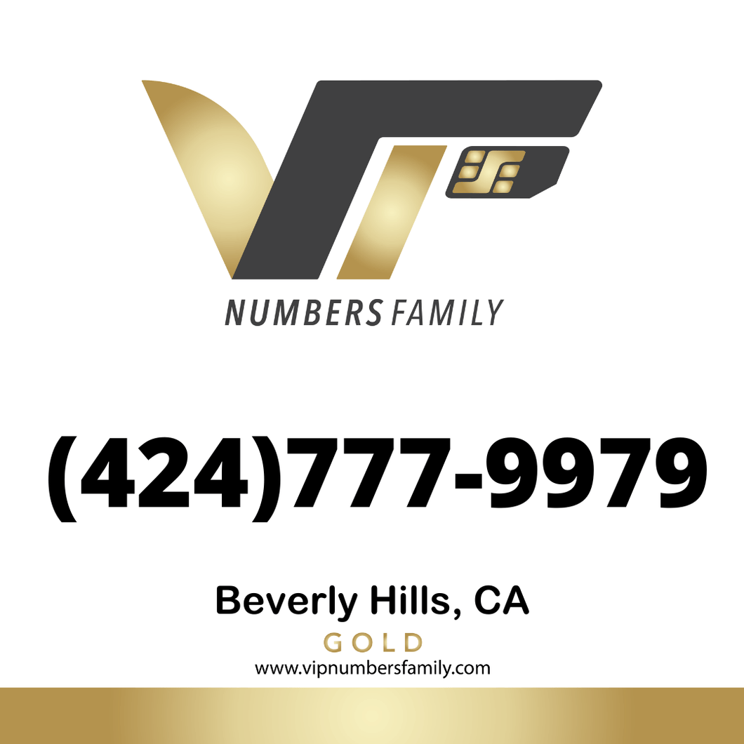 Gold VIP Number (424) 777-9979
