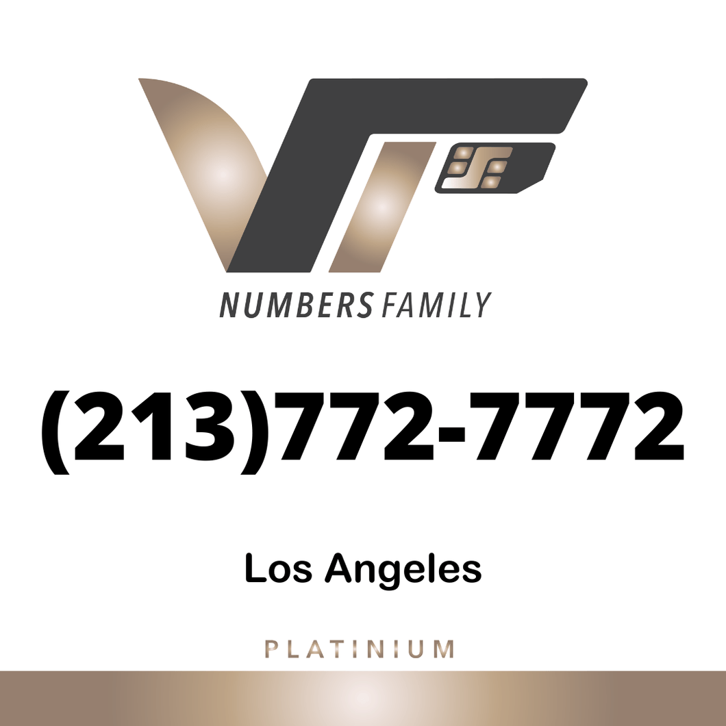 Platinum VIP Number (213) 772-7772