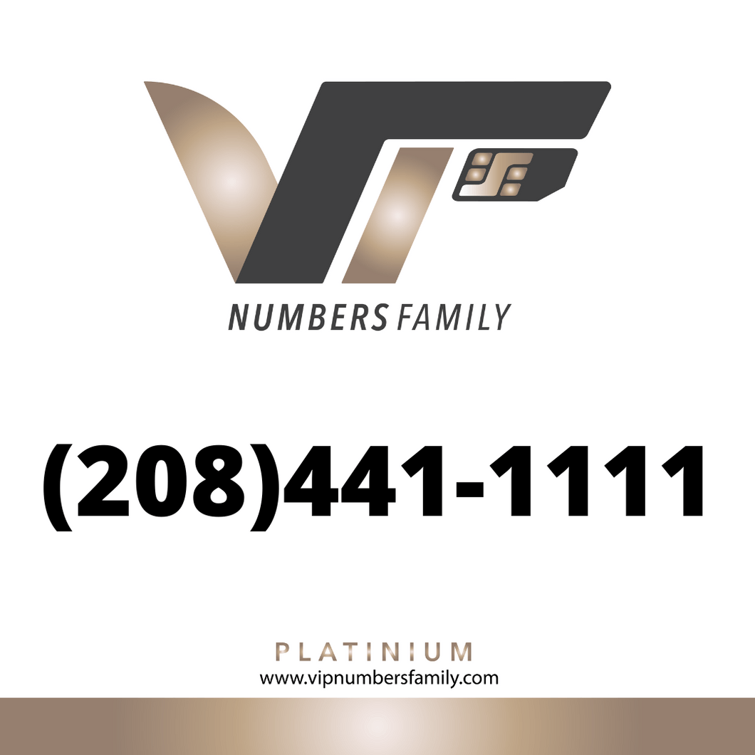 Platinum VIP Number (208) 441-1111