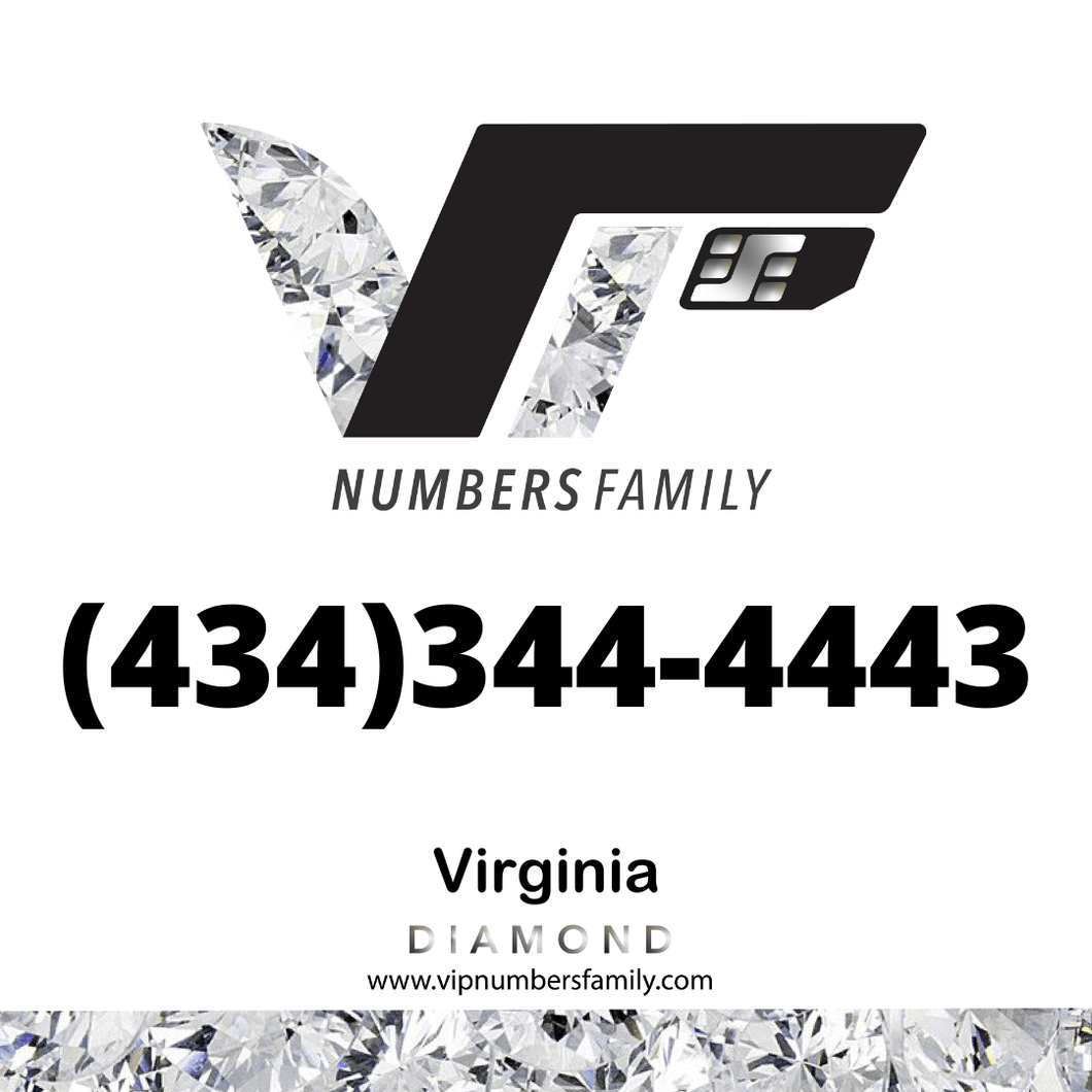 Diamond VIP Number (434) 344-4443