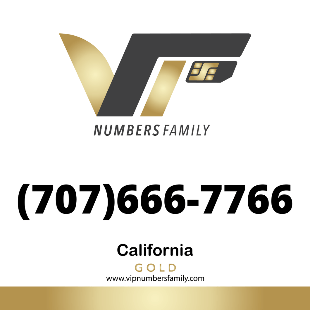 Gold  VIP Number (707) 666-7766