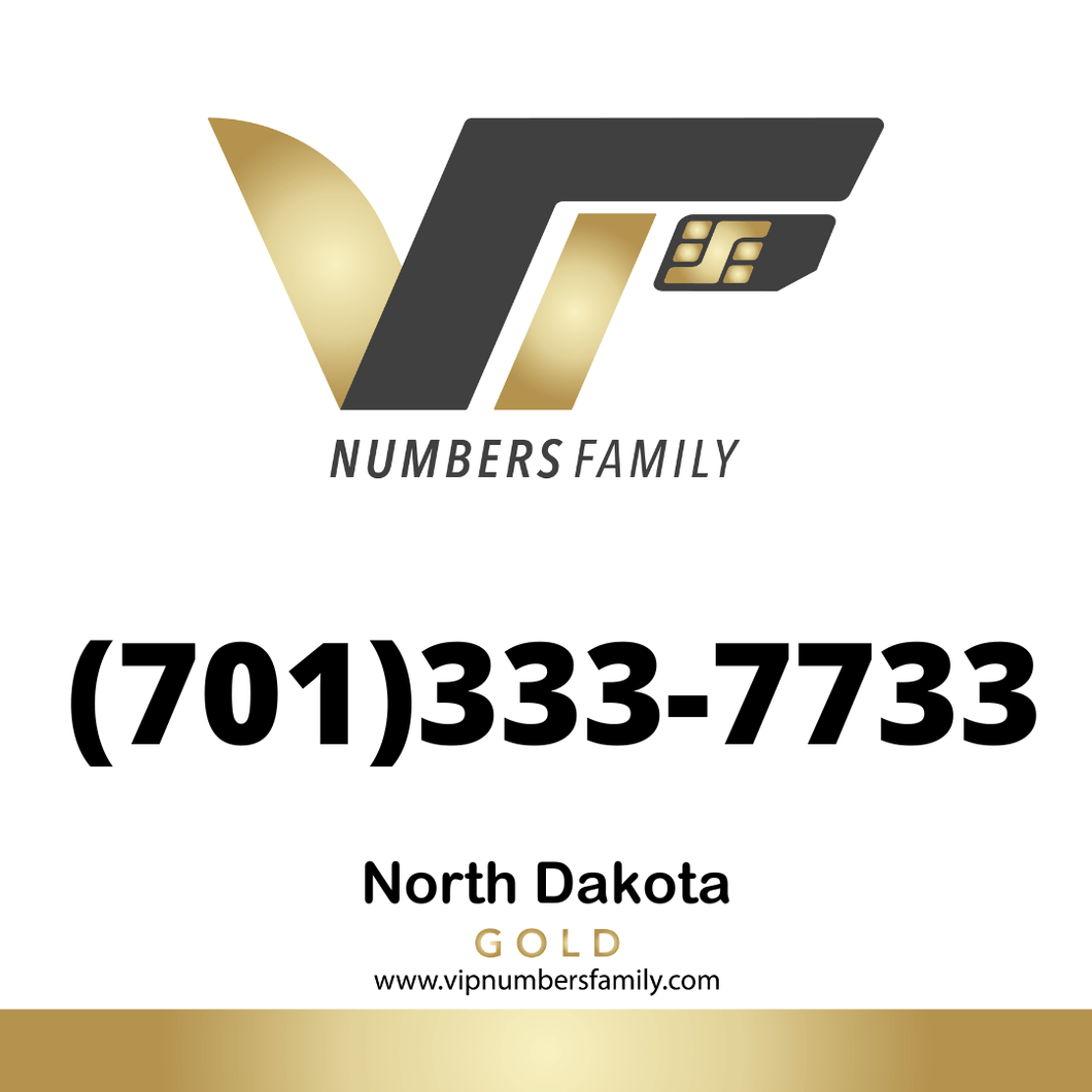 Gold VIP Number (701) 333-7733
