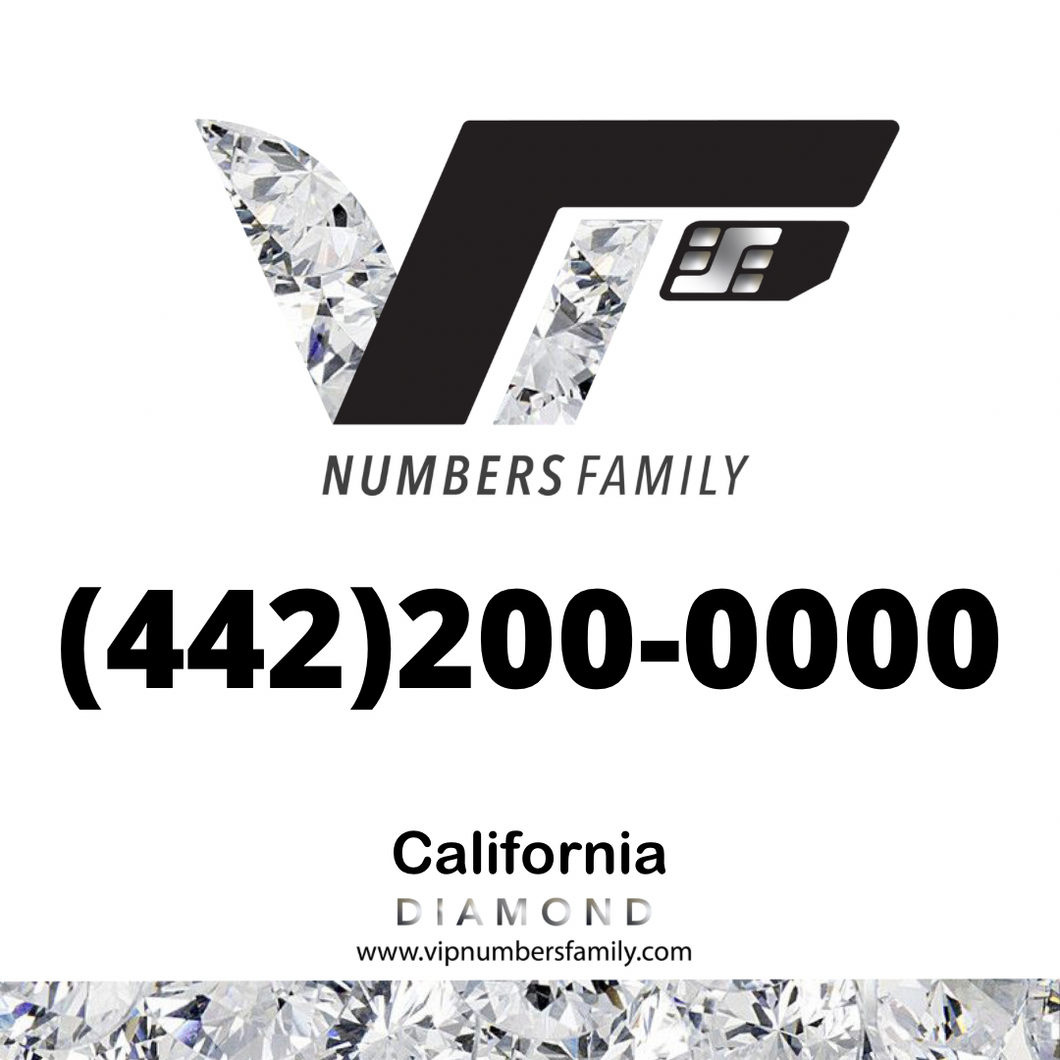 Diamond VIP Number (442) 200-0000