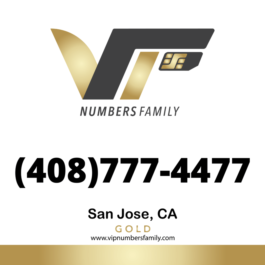 Gold  VIP Number (408) 777-4477