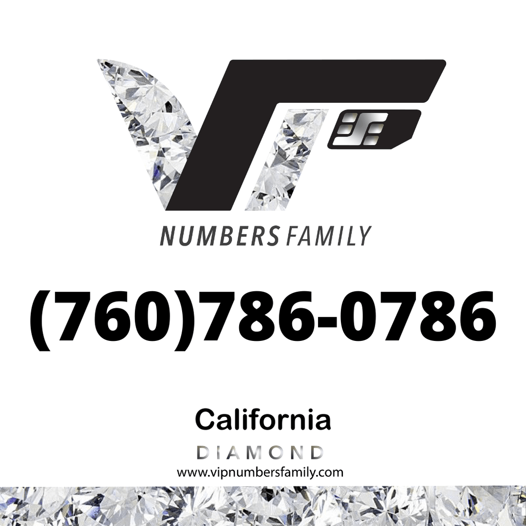 Diamond VIP Number (760) 786-0786