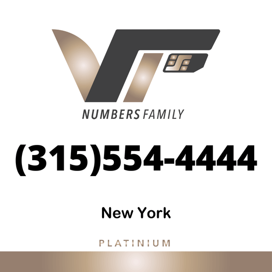Platinum VIP Number (315) 554-4444