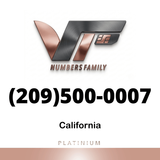 Platinum VIP Number (209) 500-0007