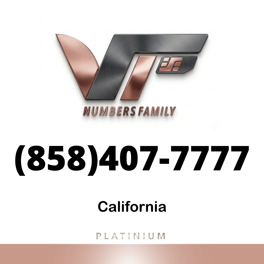 Platinum VIP Number (858) 407-7777