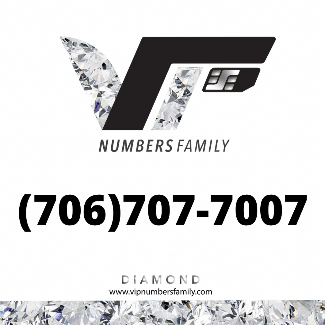 Diamond VIP Number (706) 707-7007