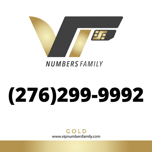 Gold VIP Number (276) 299-9992
