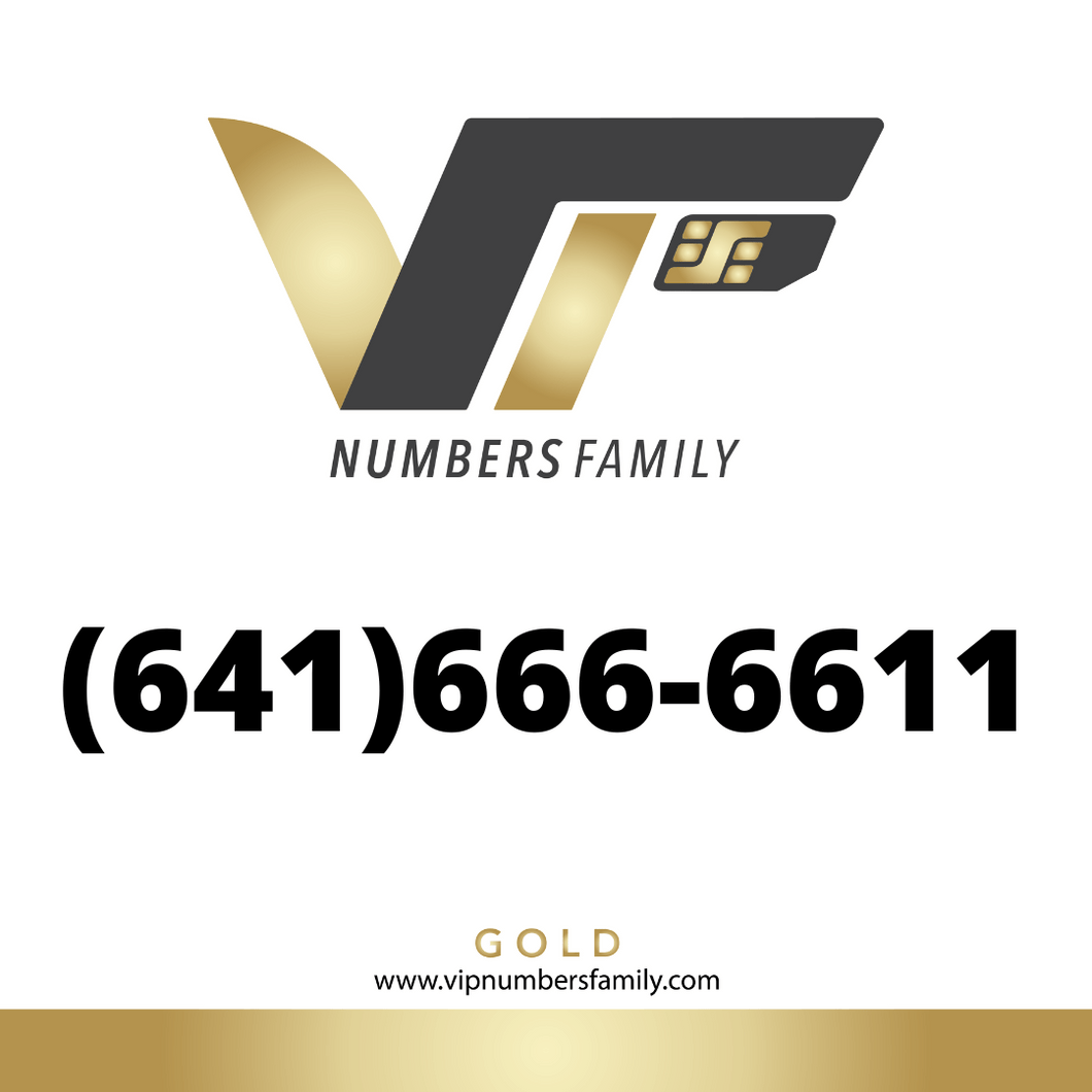 Gold VIP Number (641) 666-6611