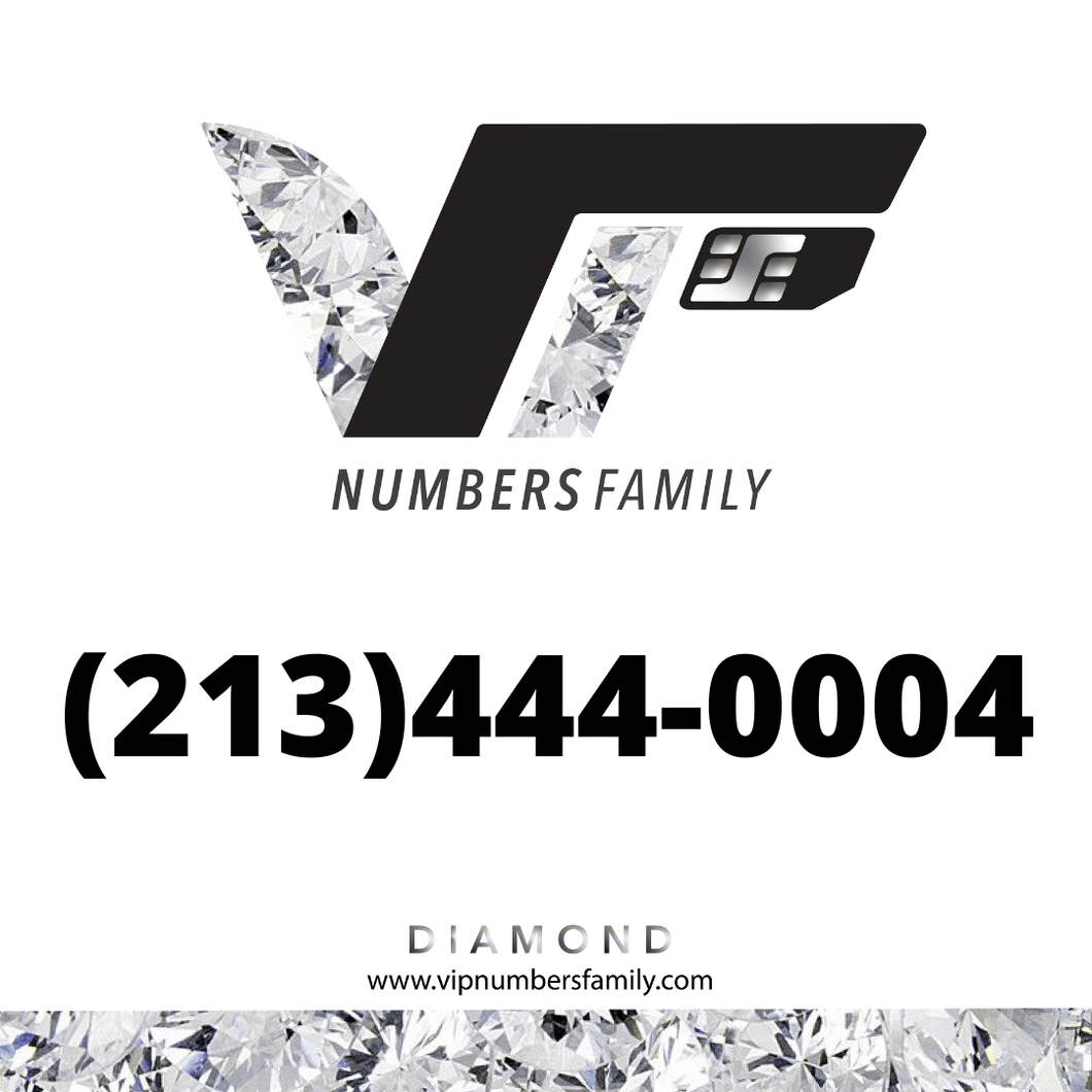 Diamond VIP Number (213) 444-0004