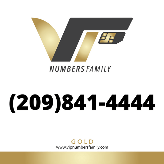 Gold VIP Number (209) 841-4444