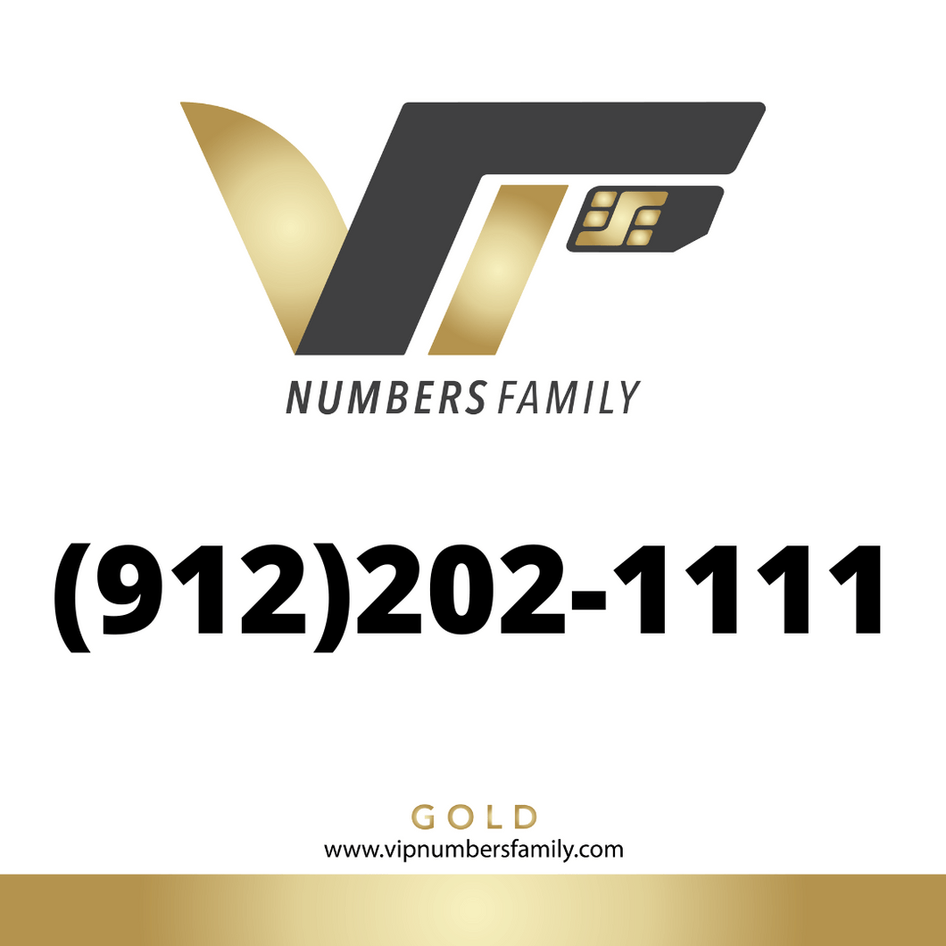Gold VIP Number (912) 202-1111