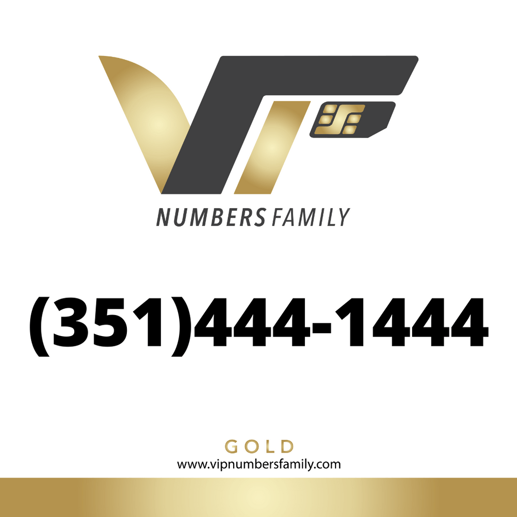 Gold VIP Number (351) 444-1444