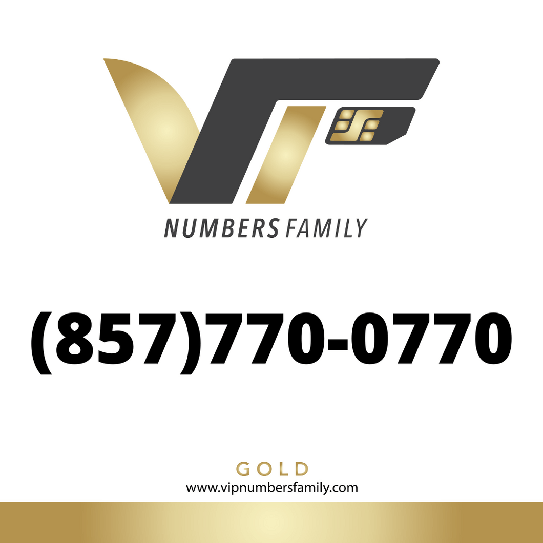 Gold VIP Number (857) 770-0770