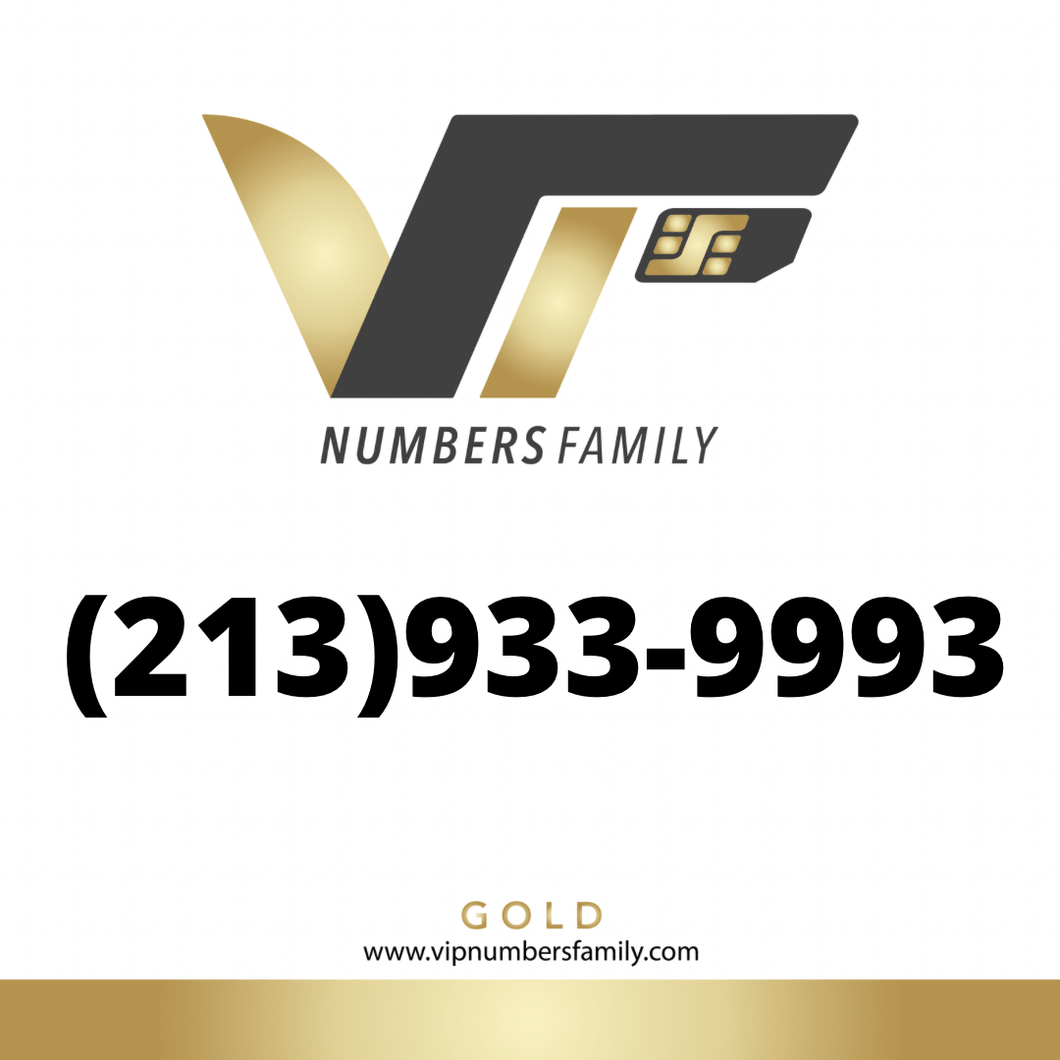 Gold VIP Number (213) 933-9993