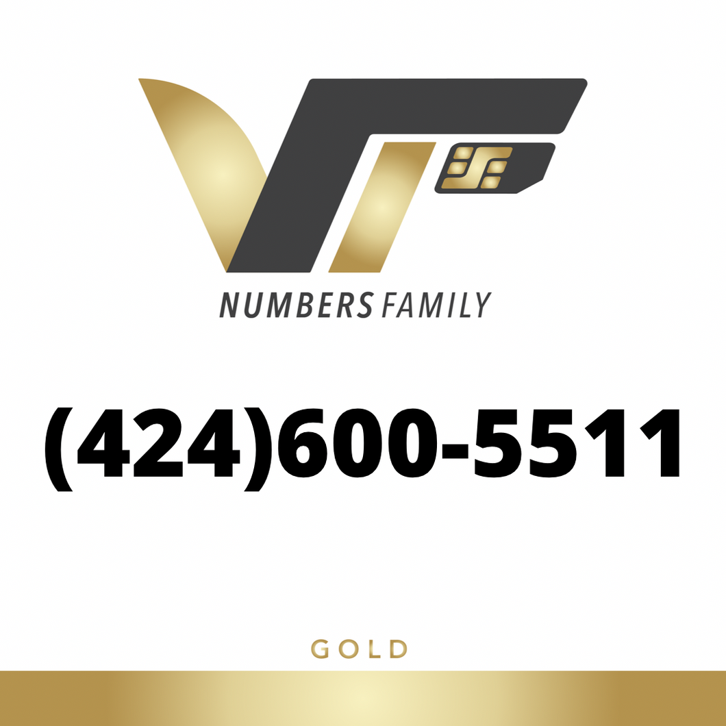 Gold VIP Number (424) 600-5511