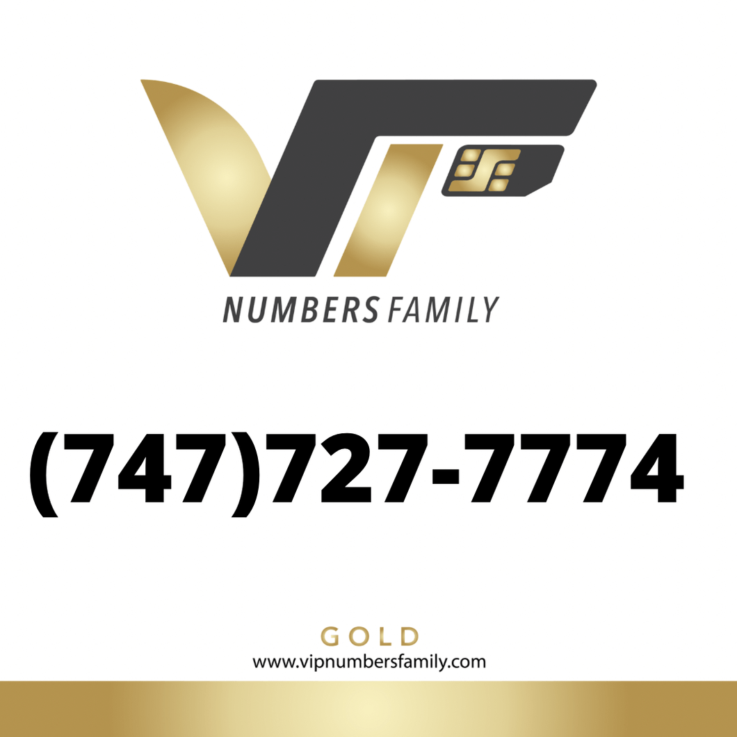Gold VIP Number (747) 727-7774