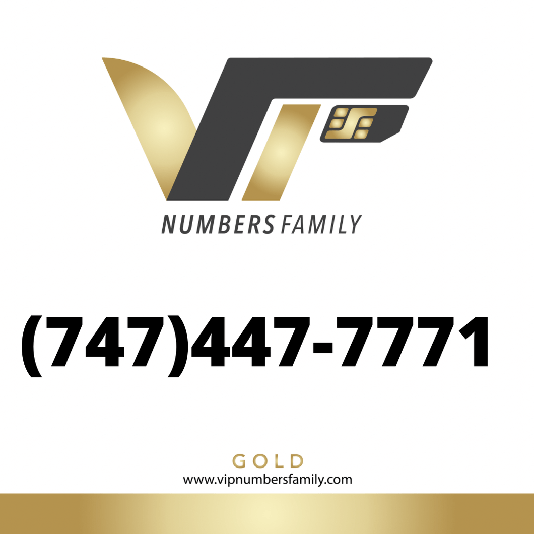 Gold VIP Number (747) 447-7771