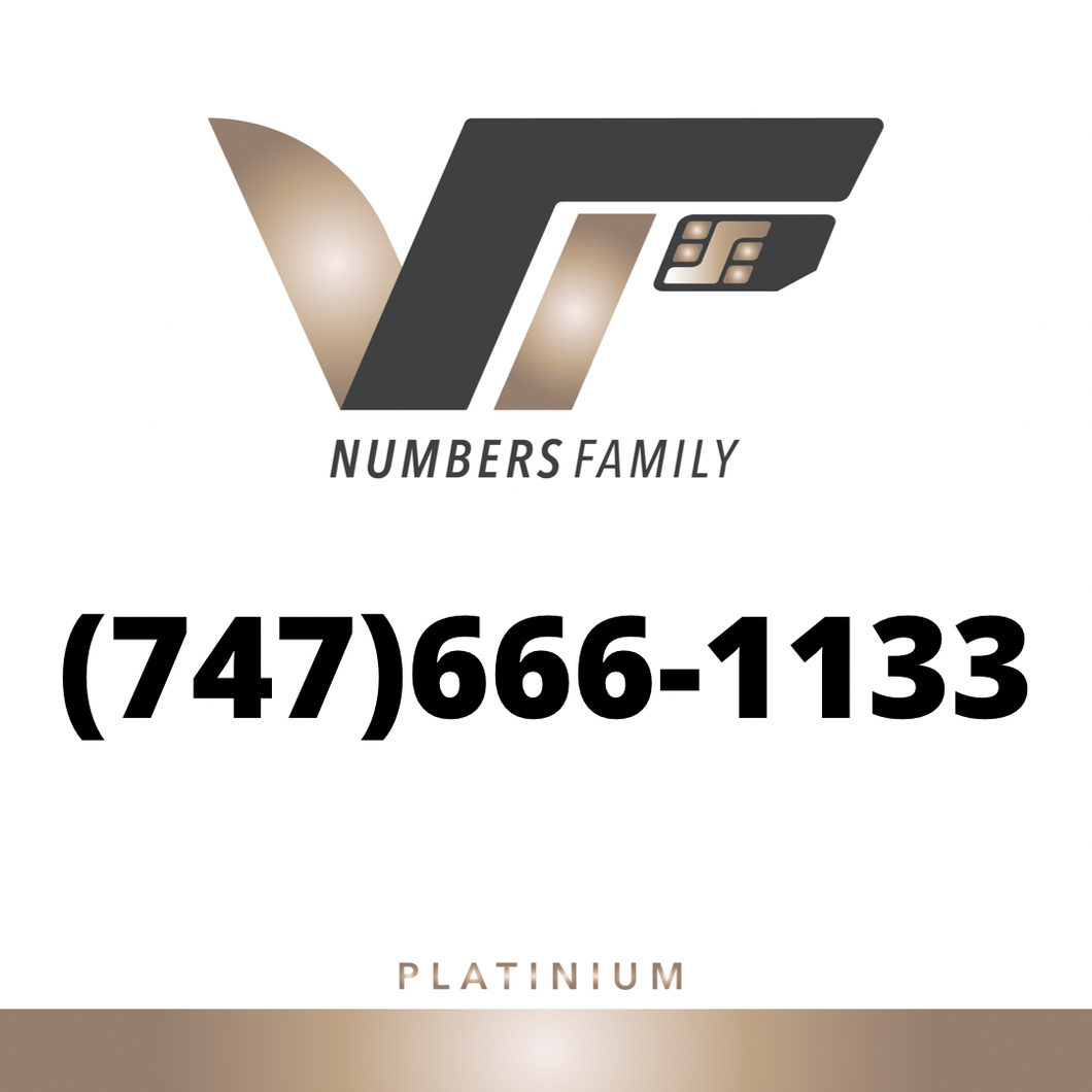 Platinum VIP Number (747) 666-1133