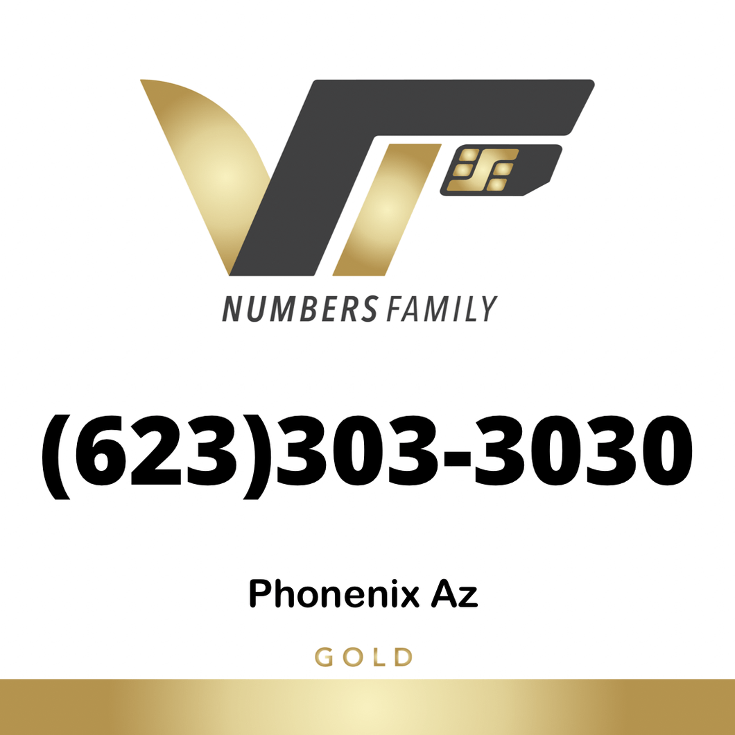 Gold VIP Number (623) 303-3030