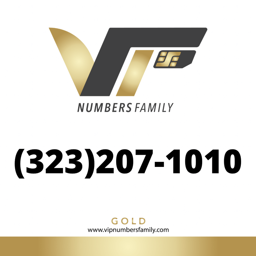 Gold VIP Number (323) 207-1010