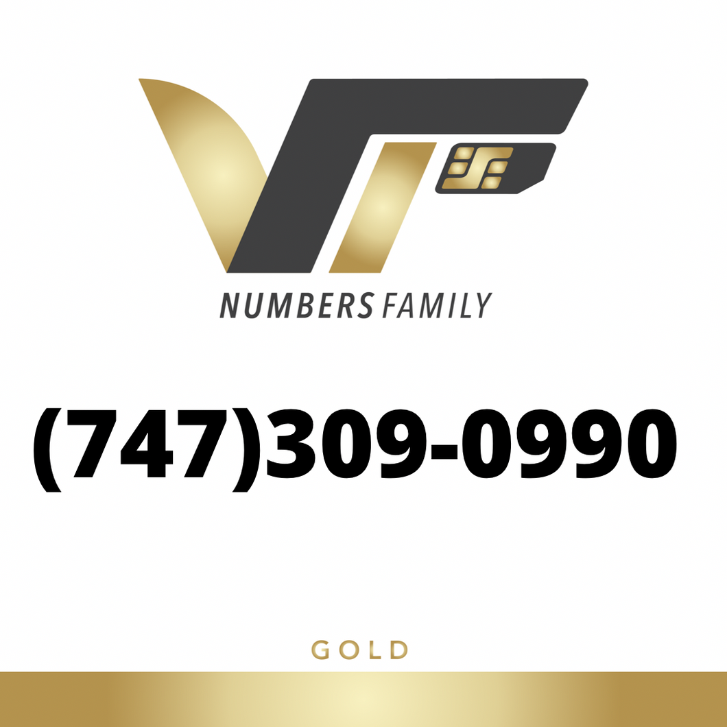 Gold VIP Number (747) 309-0990